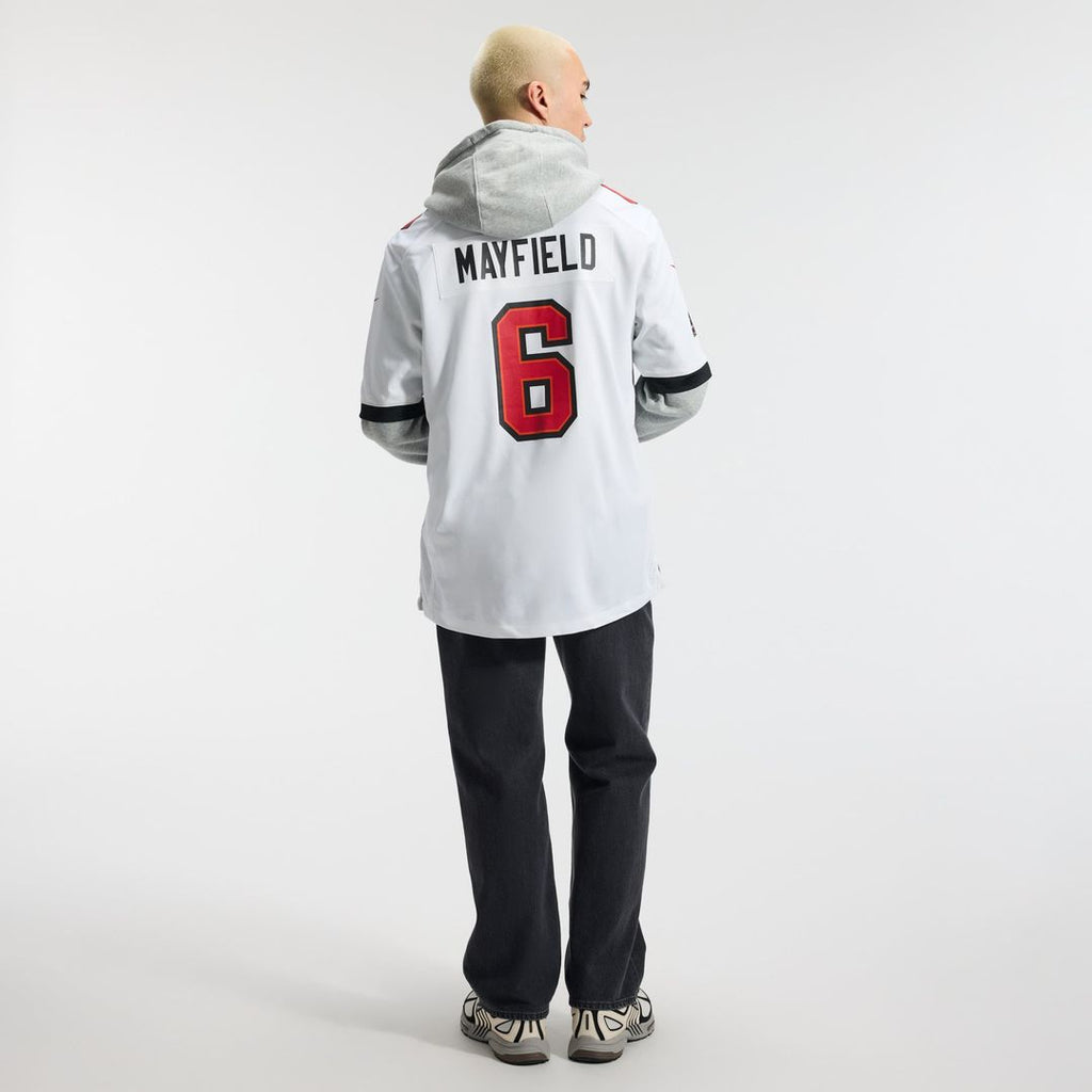 Tampa Bay Buccaneers Baker Mayfield White Away Game Jersey product image 5, provided for visual reference and product detail
