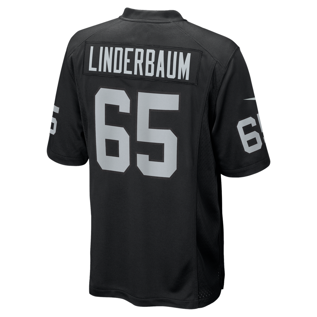 Las Vegas Raiders Tyler Linderbaum Black Team Game Jersey product image 5, provided for visual reference and product detail