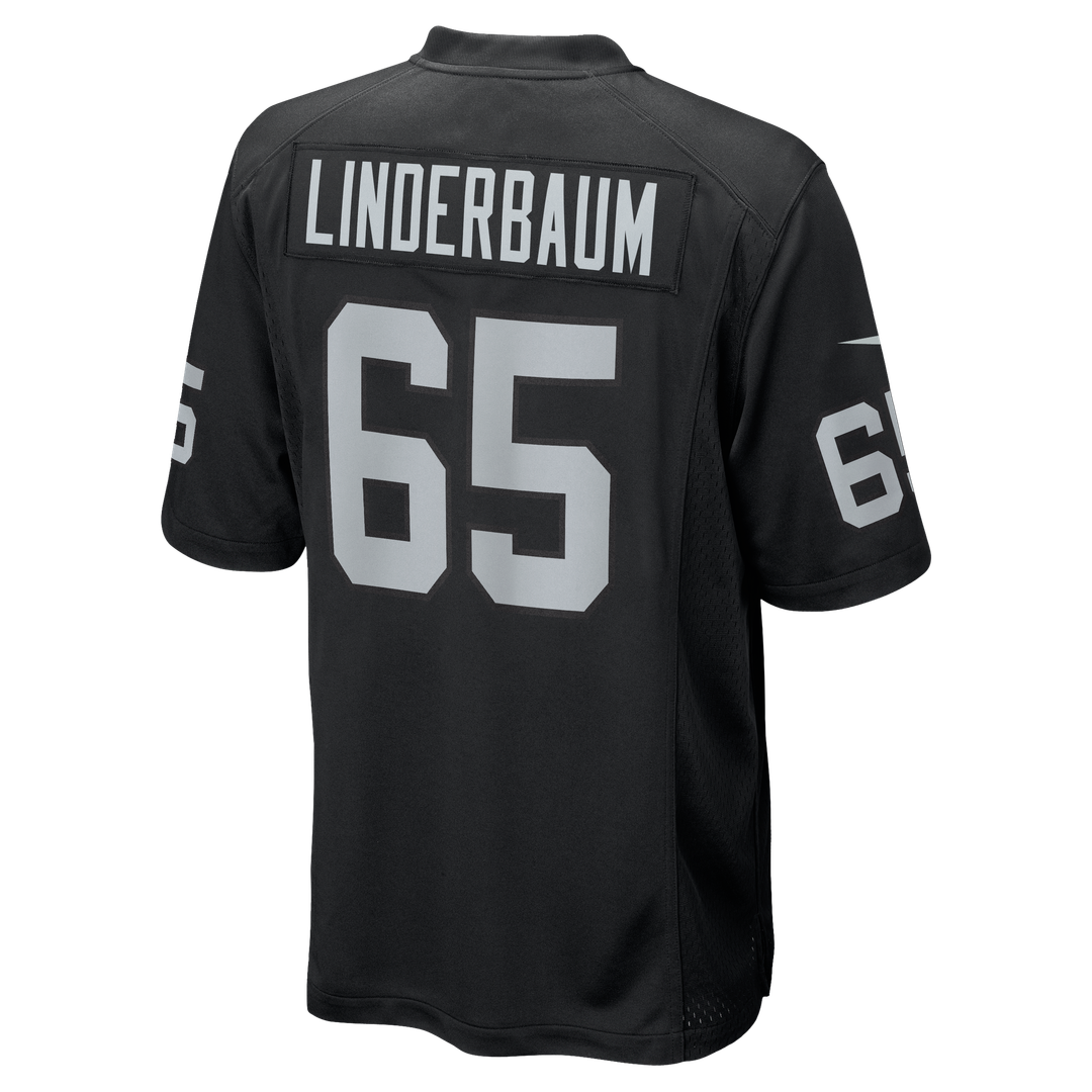 Las Vegas Raiders Tyler Linderbaum Black Team Game Jersey product image 5, provided for visual reference and product detail