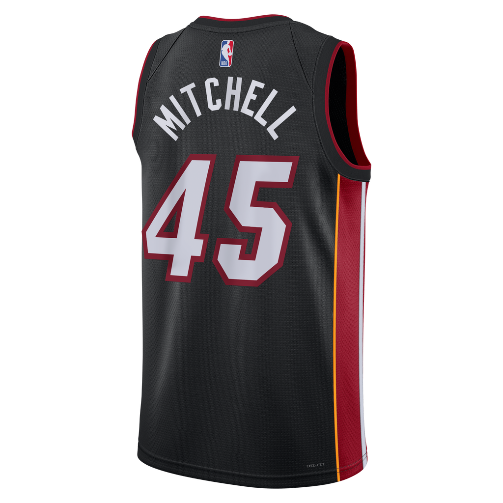 Davion Mitchell Miami Heat Icon Edition Swingman Jersey - Black - Unisex product image 4, provided for visual reference and