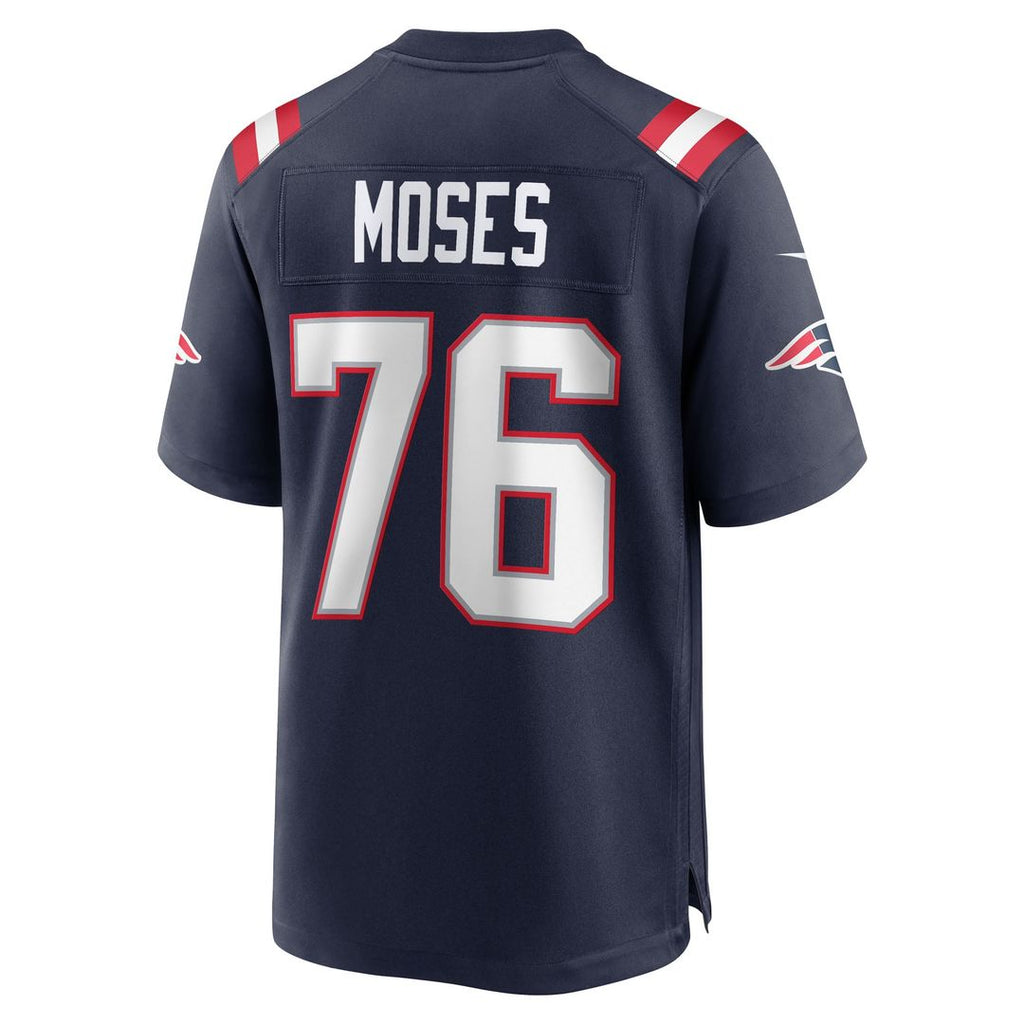 New England Patriots Morgan Moses Navy Team Game Jersey product image 3, provided for visual reference and product detail