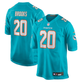 Miami Dolphins Jordyn Brooks Aqua Game Jersey product image 1, provided for visual reference and product detail review