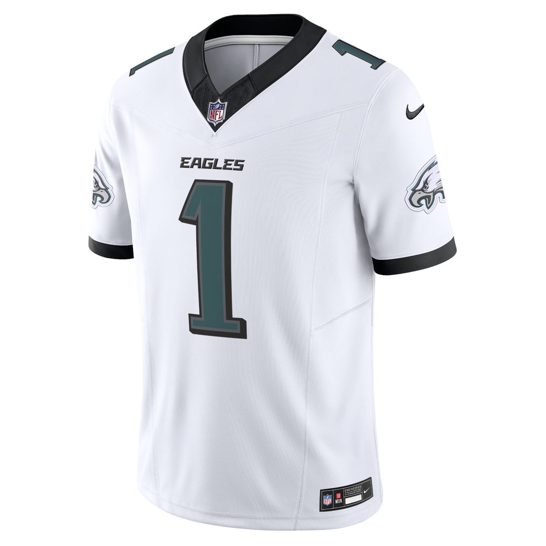 Philadelphia Eagles Jalen Hurts White Vapor F.U.S.E. Limited Jersey product image 2, provided for visual reference and