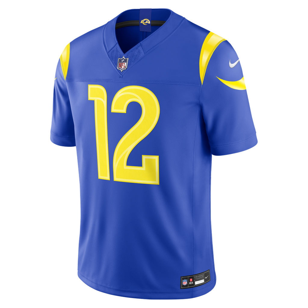 Los Angeles Rams Puka Nacua White Vapor F.U.S.E. Stitched Limited Jersey product image 20, provided for visual reference and