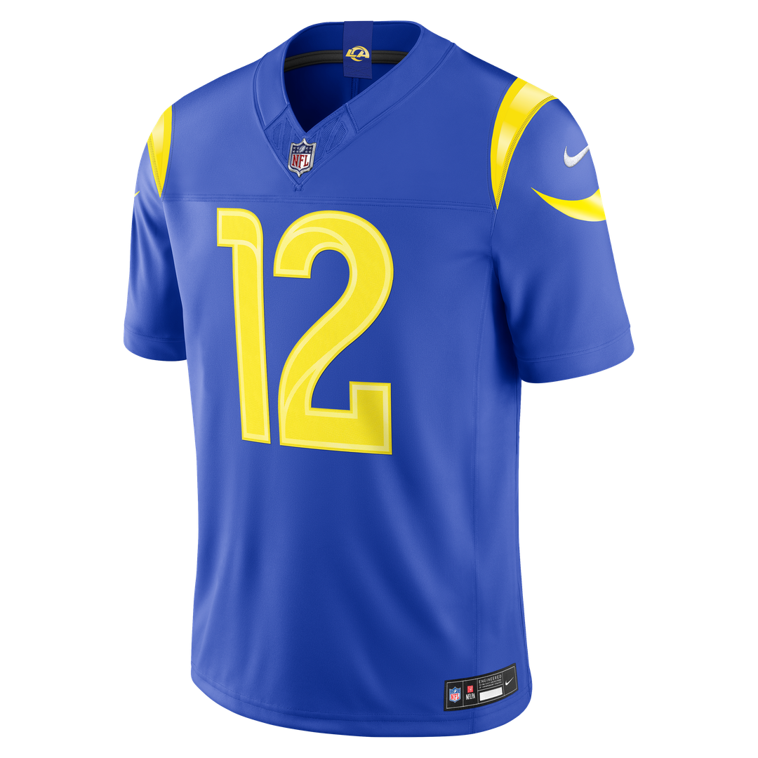 Los Angeles Rams Puka Nacua White Vapor F.U.S.E. Stitched Limited Jersey product image 20, provided for visual reference and
