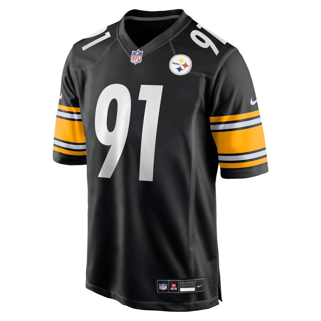 Pittsburgh Steelers Logan Lee Black Game Jersey product image 2, provided for visual reference and product detail review