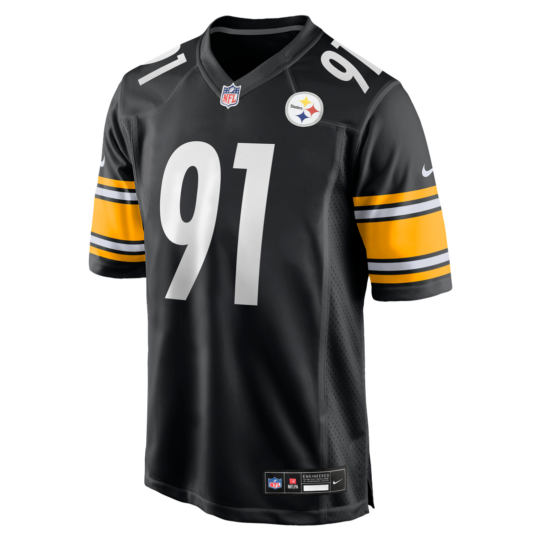 Pittsburgh Steelers Logan Lee Black Game Jersey product image 2, provided for visual reference and product detail review