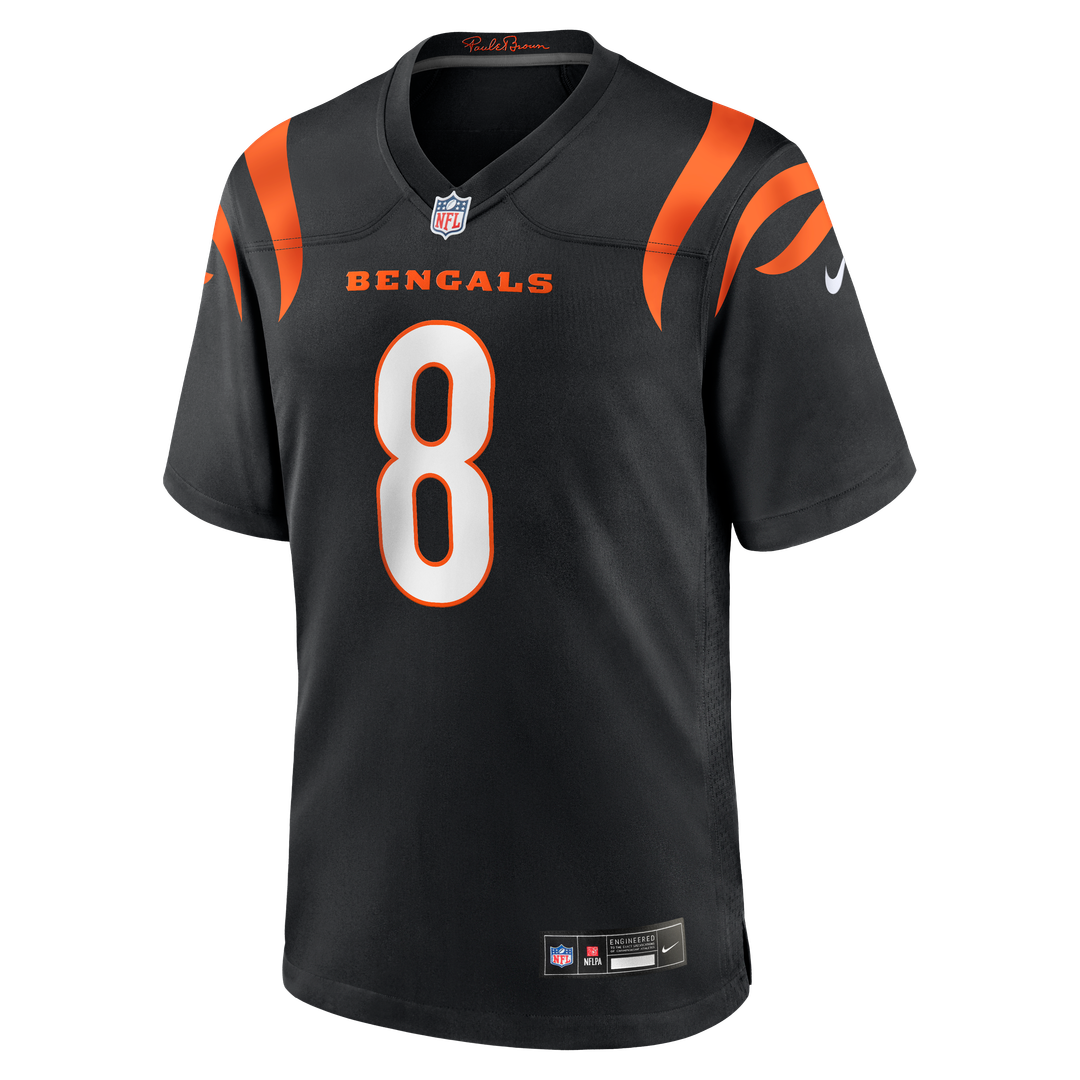 Cincinnati Bengals Ryan Rehkow Black Game Jersey product image 2, provided for visual reference and product detail review