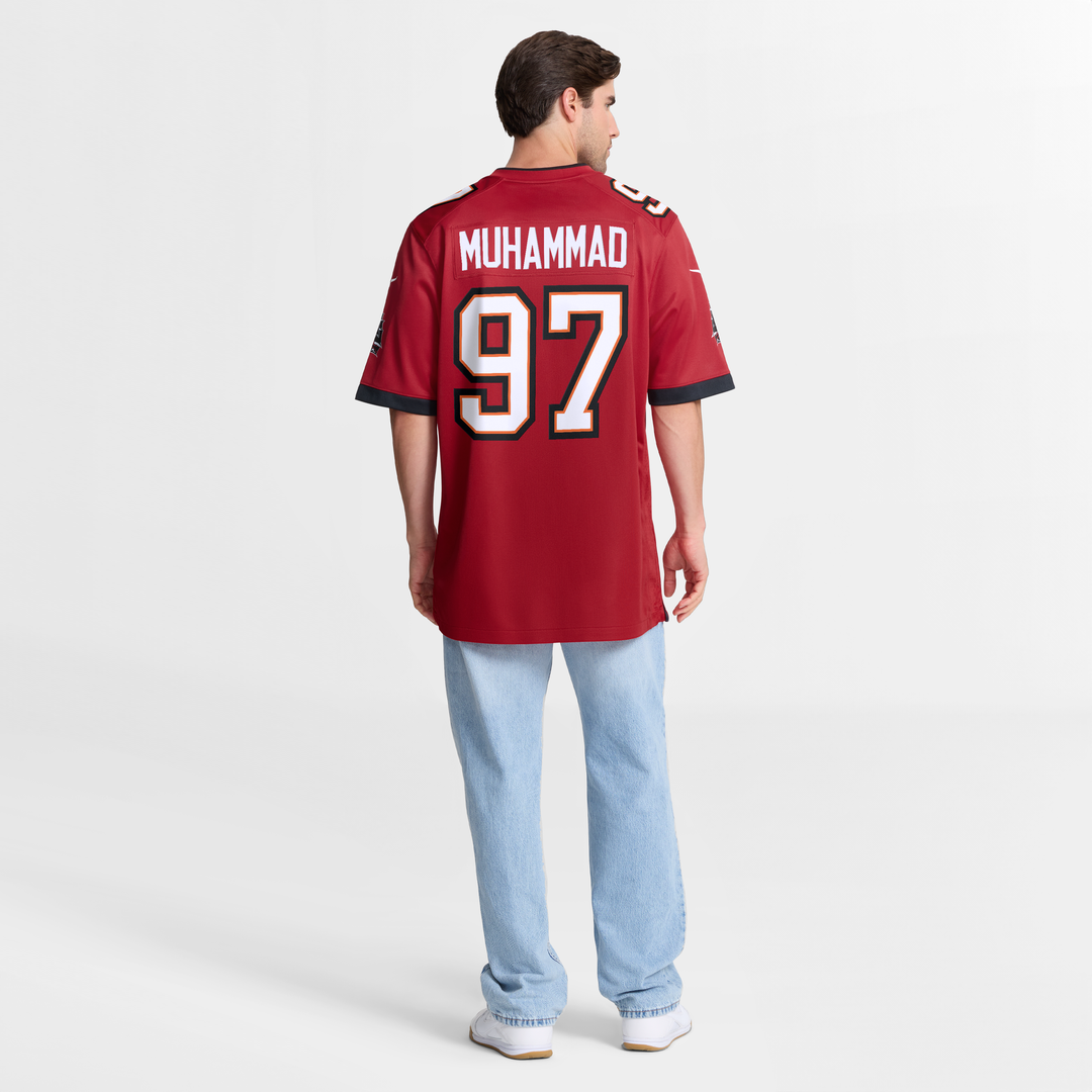 Tampa Bay Buccaneers Al-Quadin Muhammad Red Team Game Jersey product image 3, provided for visual reference and product
