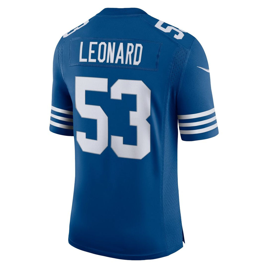 Indianapolis Colts Darius Leonard Royal Alternate Vapor Limited Jersey product image 3, provided for visual reference and