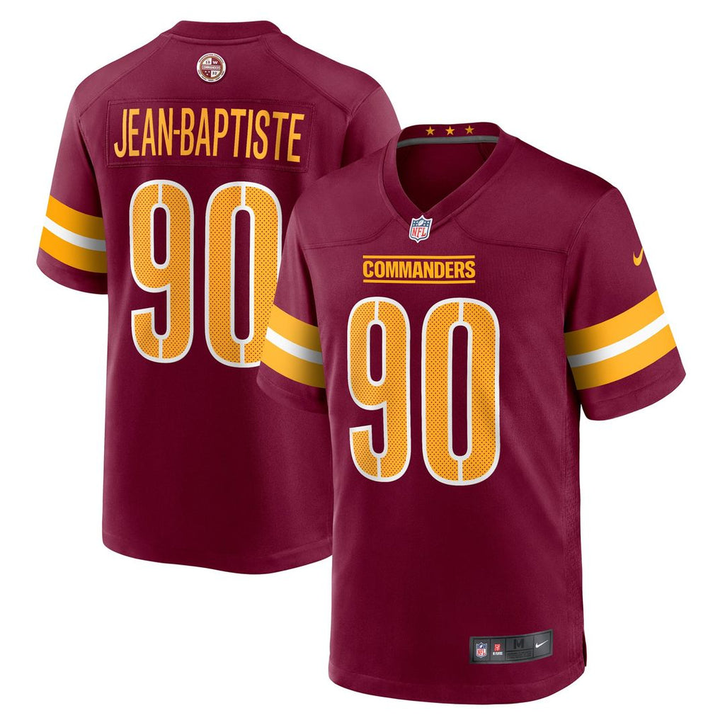 Washington Commanders Javontae Jean-Baptiste Burgundy Game Jersey product image 1, provided for visual reference and product