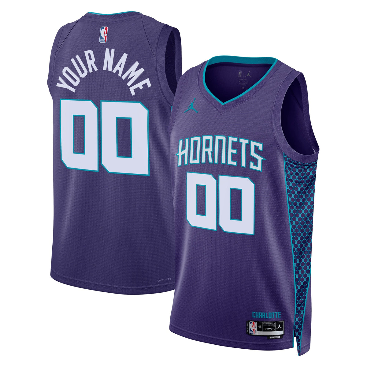 Charlotte Hornets Statement Edition Swingman Basketball Jersey - Custom - Unisex product image 1, provided for visual