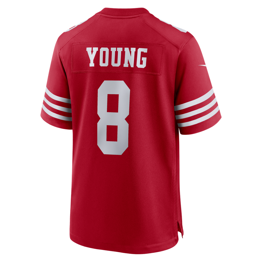 San Francisco 49ers Steve Young White Retired Player Game Jersey product image 9, provided for visual reference and product