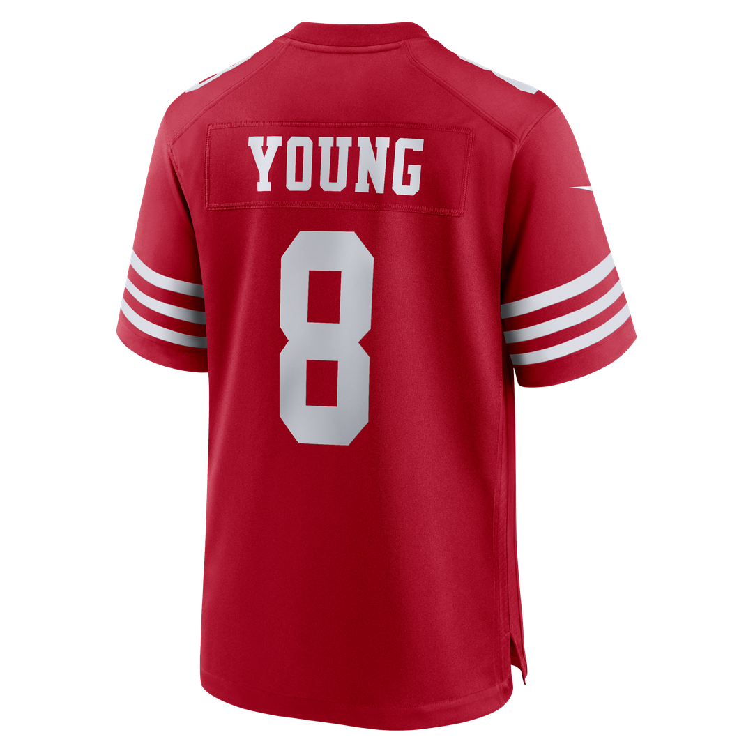 San Francisco 49ers Steve Young White Retired Player Game Jersey product image 9, provided for visual reference and product