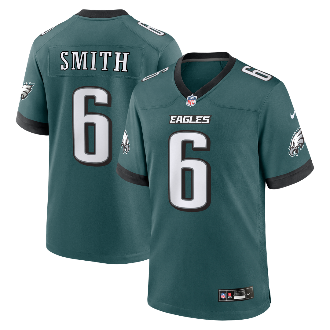 Philadelphia Eagles DeVonta Smith Midnight Green Team Game Jersey product image 4, provided for visual reference and product