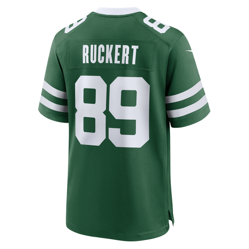 New York Jets Jeremy Ruckert Legacy Green Team Game Jersey product image 3, provided for visual reference and product detail