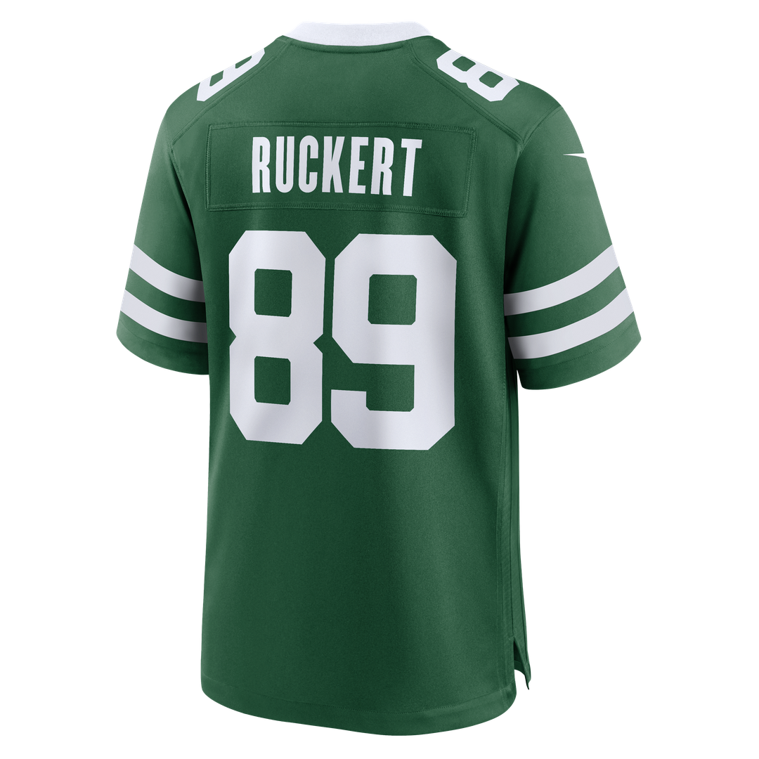 New York Jets Jeremy Ruckert Legacy Green Team Game Jersey product image 3, provided for visual reference and product detail