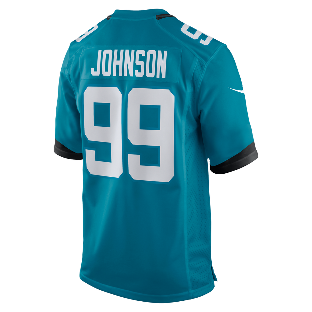 Jacksonville Jaguars Austin Johnson Teal Team Game Jersey product image 3, provided for visual reference and product detail