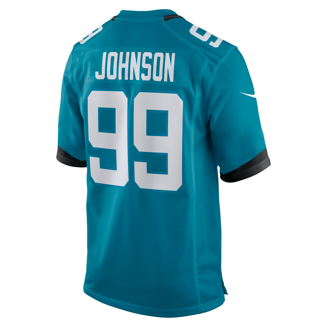 Jacksonville Jaguars Austin Johnson Teal Team Game Jersey product image 3, provided for visual reference and product detail