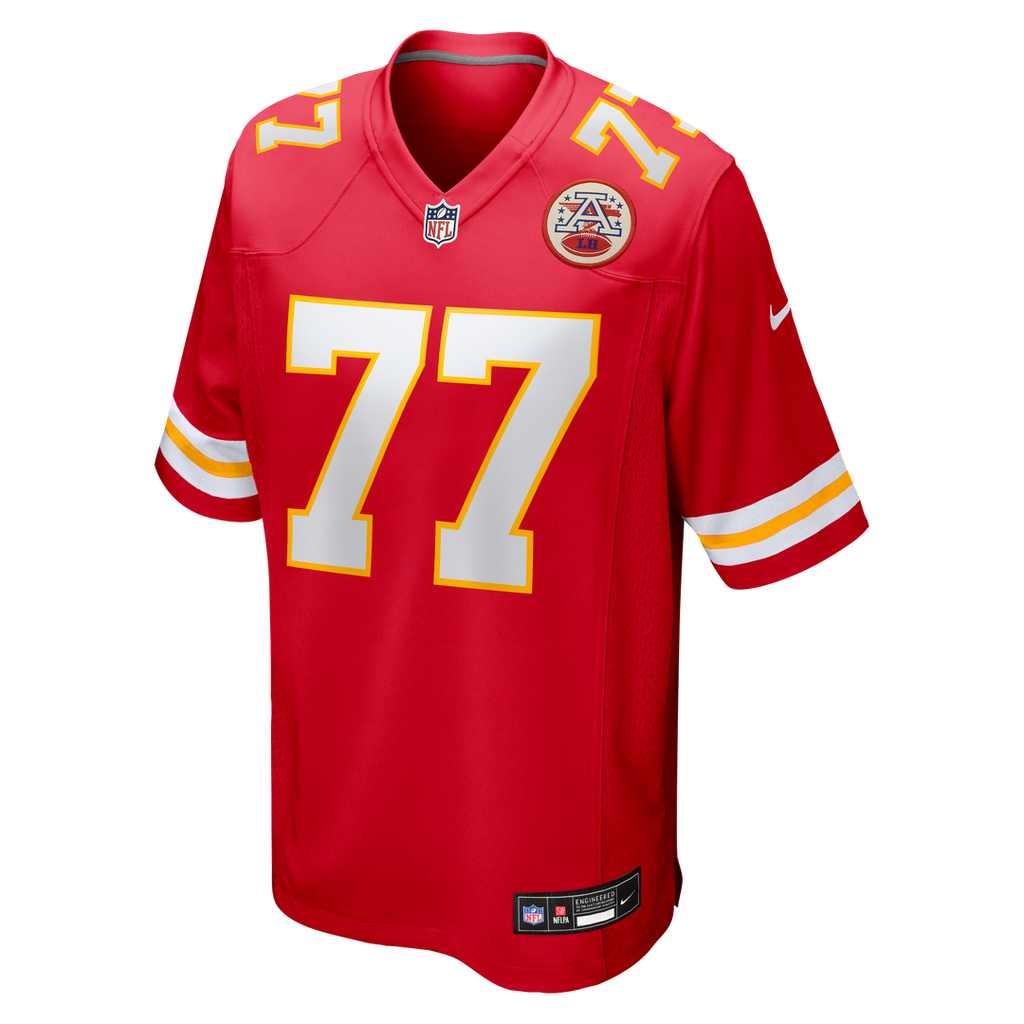 Kansas City Chiefs Jaylon Moore Red Team Game Jersey product image 2, provided for visual reference and product detail review