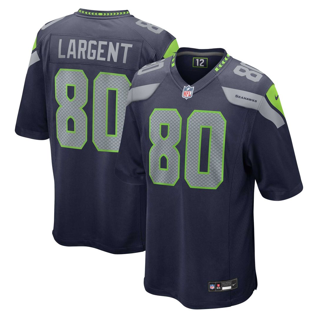 Seattle Seahawks Steve Largent College Navy Retired Player Game Jersey product image 1, provided for visual reference and