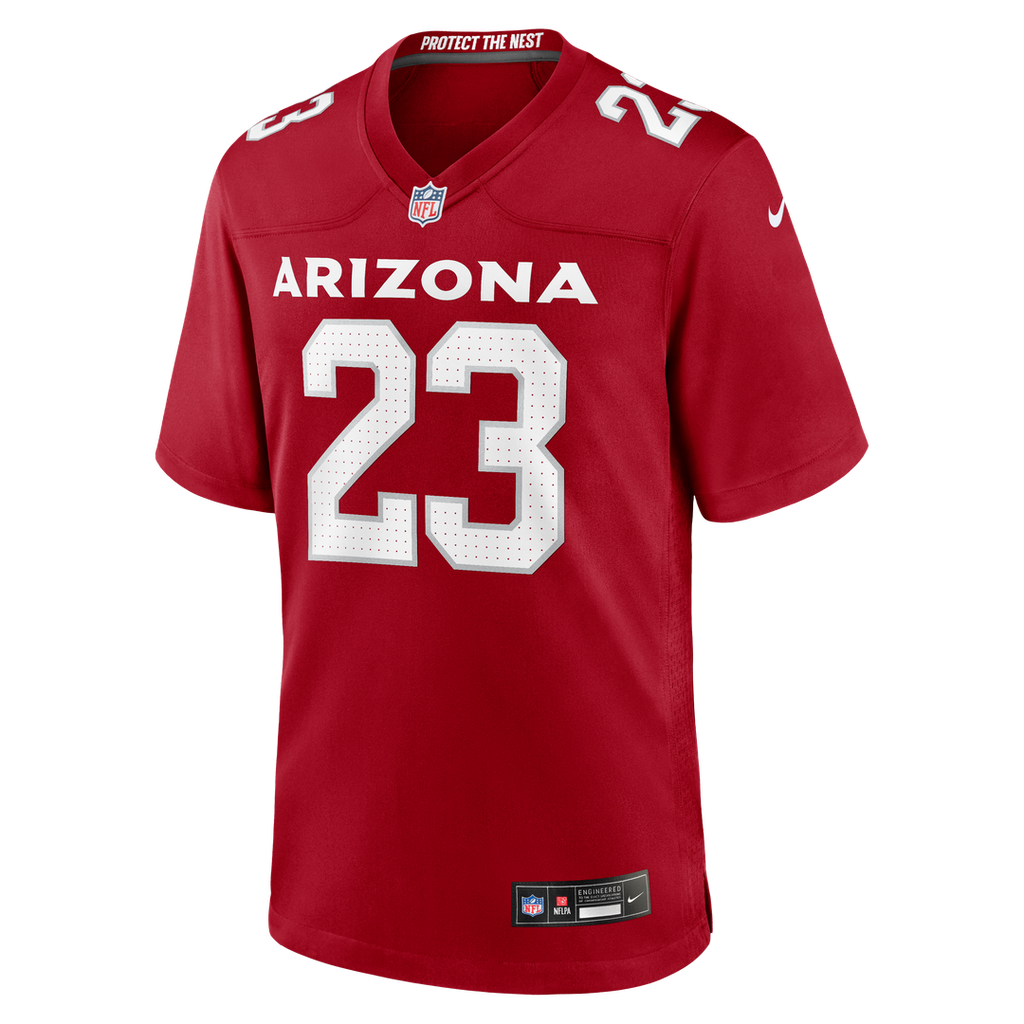 Arizona Cardinals Corey Clement Cardinal Team Game Jersey product image 2, provided for visual reference and product detail