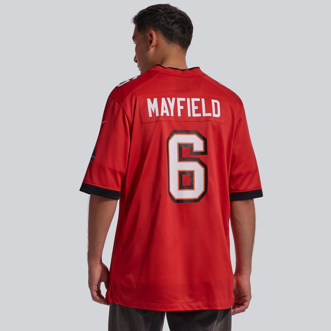 Tampa Bay Buccaneers Baker Mayfield White Away Game Jersey product image 48, provided for visual reference and product