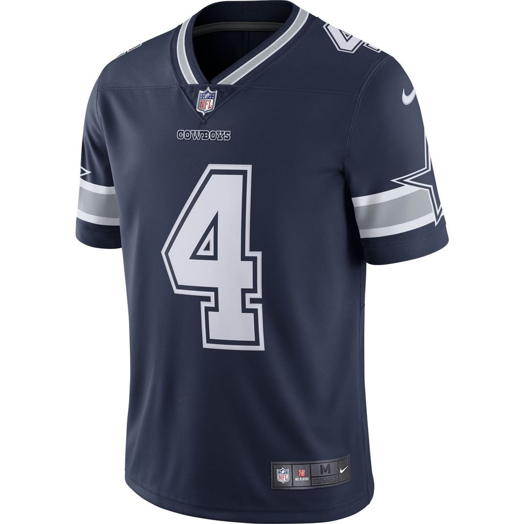 Dallas Cowboys Dak Prescott Navy Vapor Limited Player Jersey product image 5, provided for visual reference and product