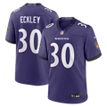 Baltimore Ravens Ryan Eckley Purple Team Game Jersey product image 1, provided for visual reference and product detail review