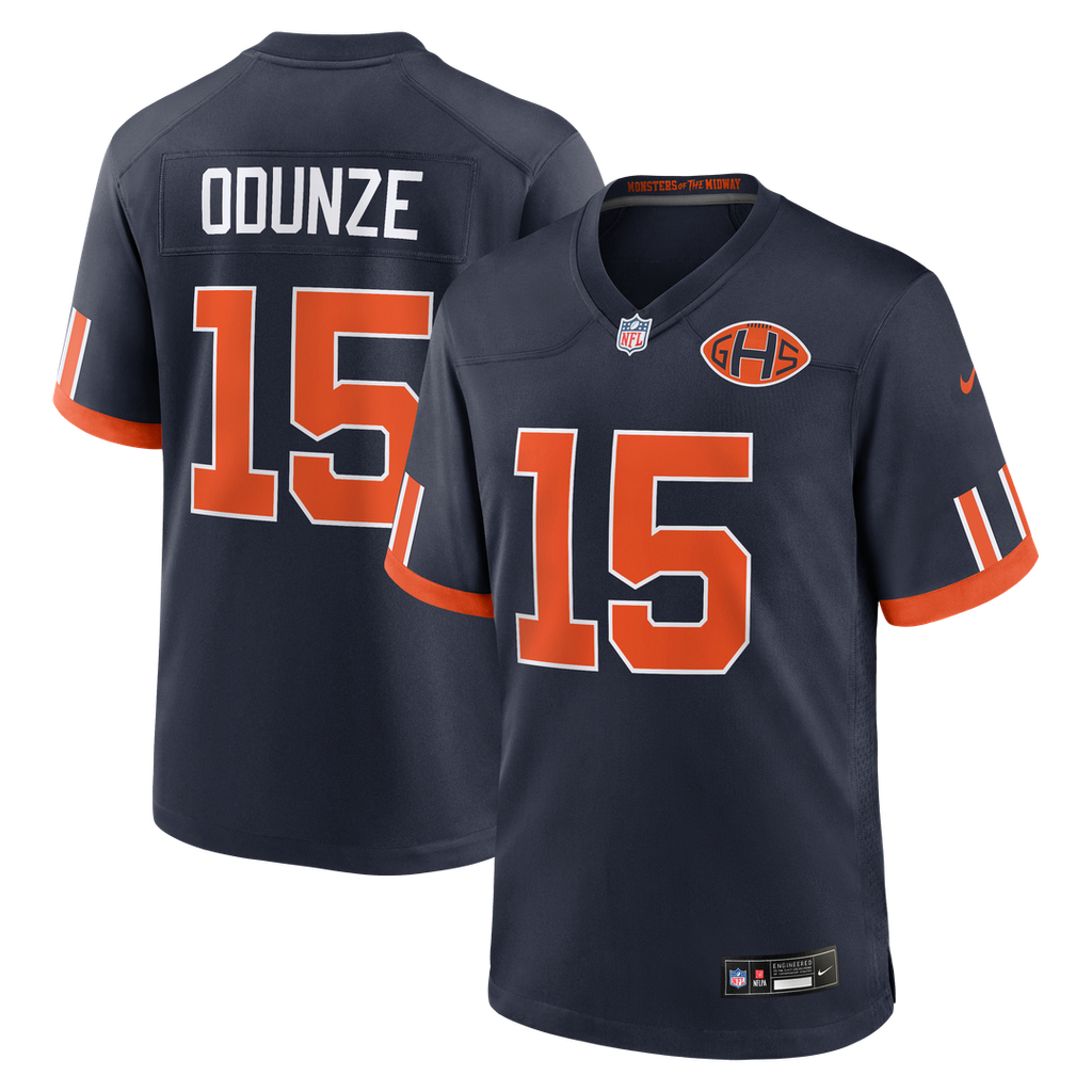 Chicago Bears Rome Odunze Navy 2026 Rivalries Collection Game Jersey product image 1, provided for visual reference and