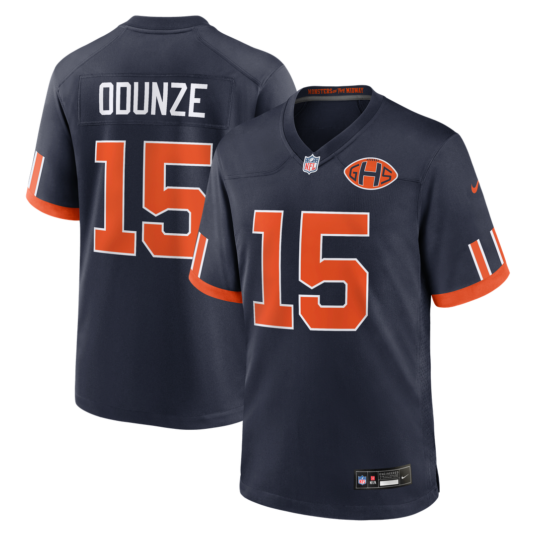 Chicago Bears Rome Odunze Navy 2026 Rivalries Collection Game Jersey product image 1, provided for visual reference and