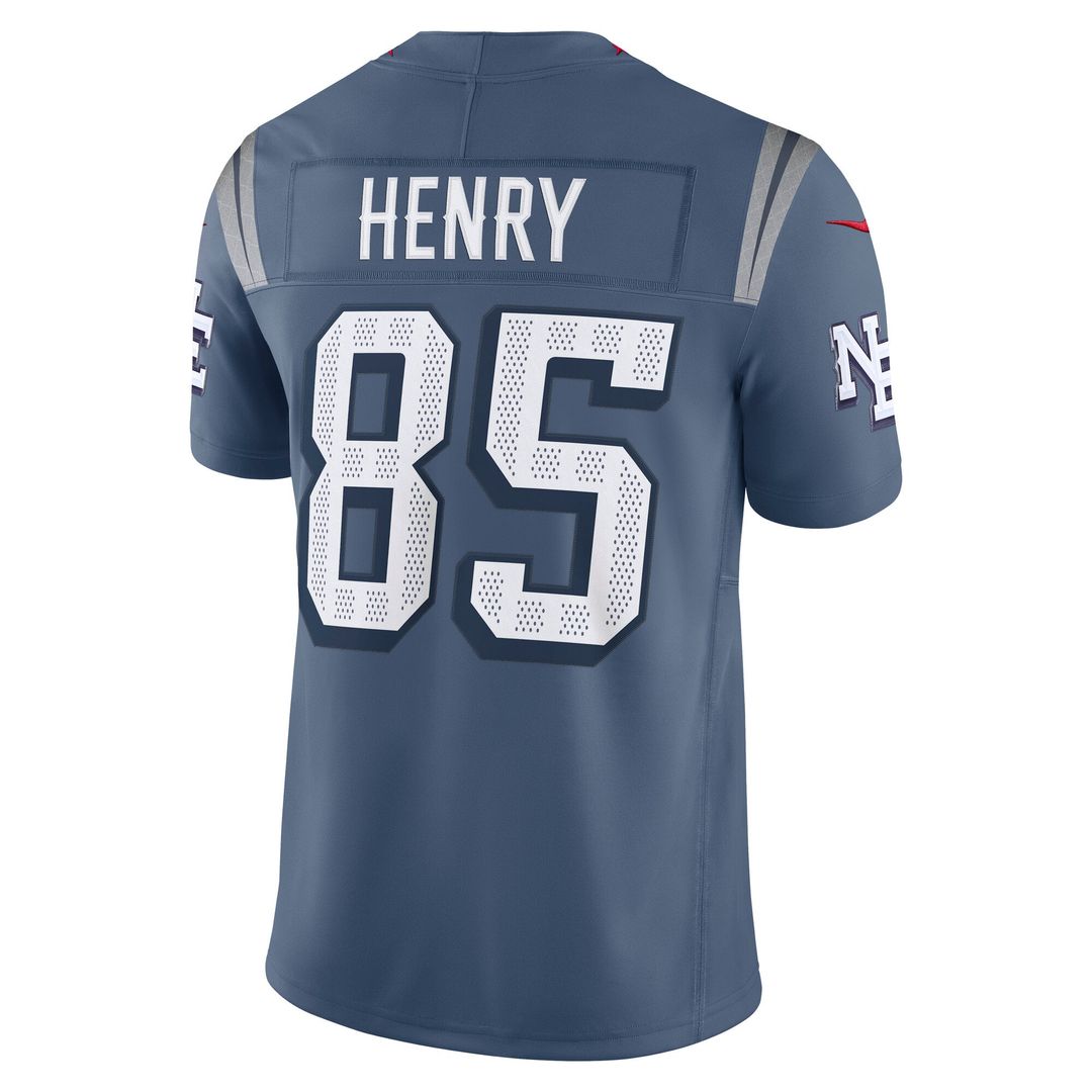 New England Patriots Hunter Henry Blue Rivalries Collection Stitched Limited Jersey product image 3, provided for visual