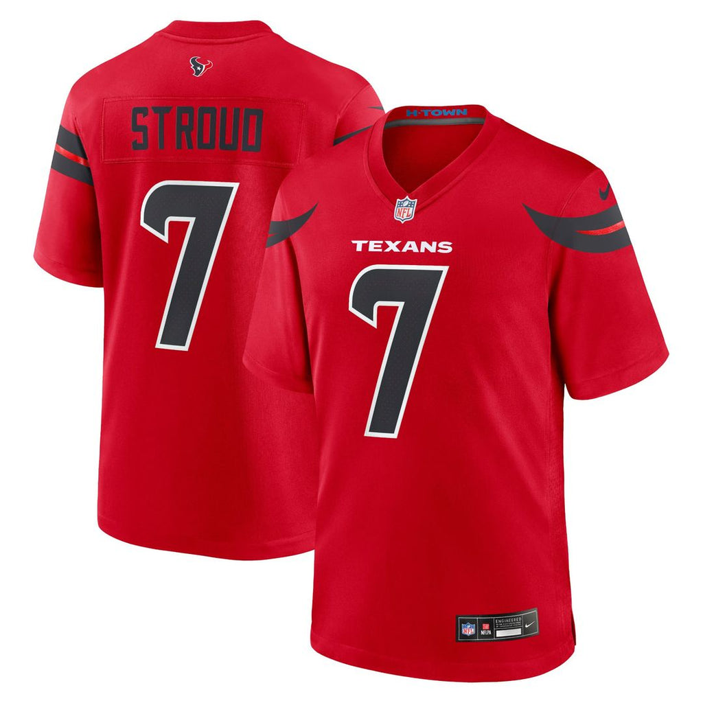 Houston Texans C.J. Stroud Red Alternate Game Jersey product image 7, provided for visual reference and product detail review