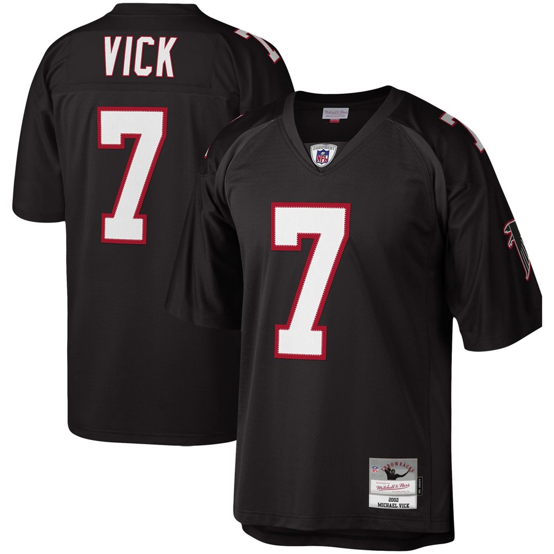 Atlanta Falcons Michael Vick Black Legacy Replica Jersey product image 1, provided for visual reference and product detail
