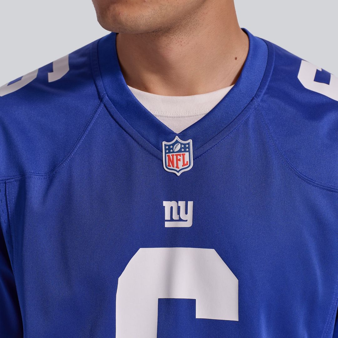 New York Giants Jaxson Dart Royal Team Game Jersey product image 8, provided for visual reference and product detail review