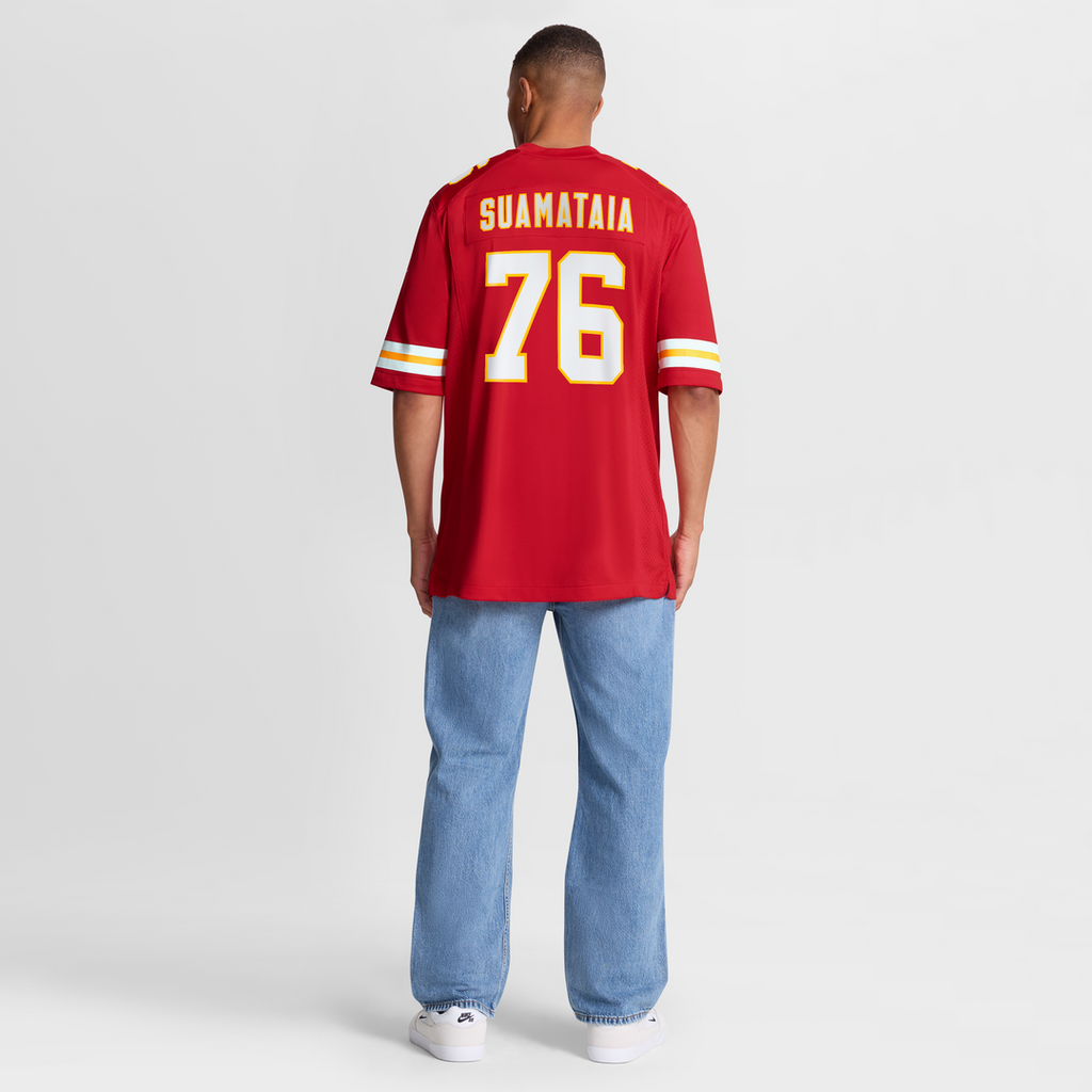 Kansas City Chiefs Kingsley Suamataia Red Game Jersey product image 8, provided for visual reference and product detail