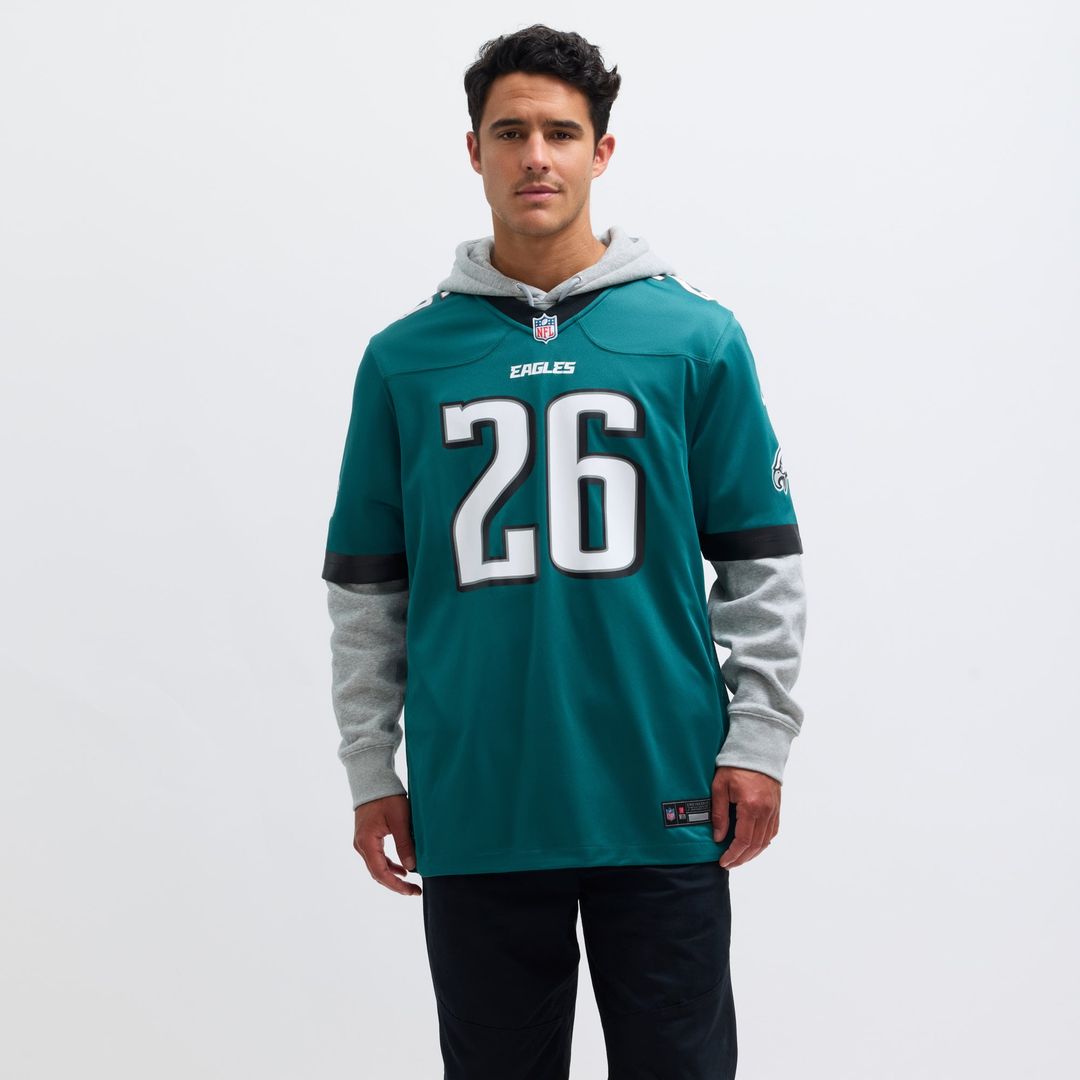 Philadelphia Eagles Saquon Barkley Midnight Green Game Player Jersey product image 14, provided for visual reference and