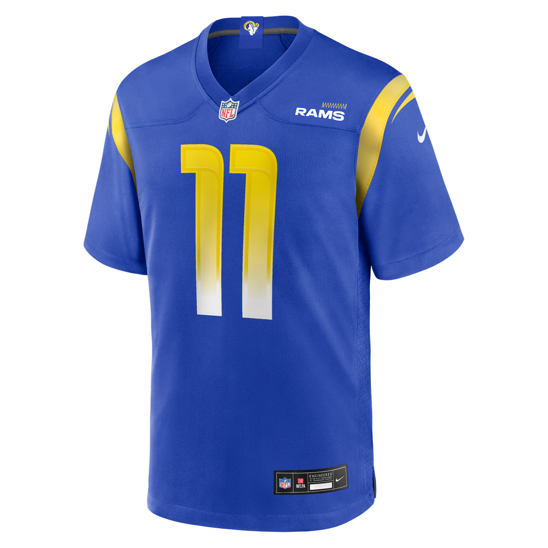 Los Angeles Rams Jimmy Garoppolo Royal Game Jersey product image 2, provided for visual reference and product detail review
