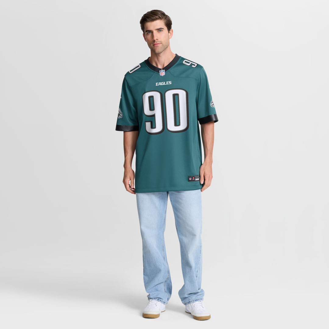 Philadelphia Eagles Davis Midnight Green Team Game Jersey product image 7, provided for visual reference and product detail