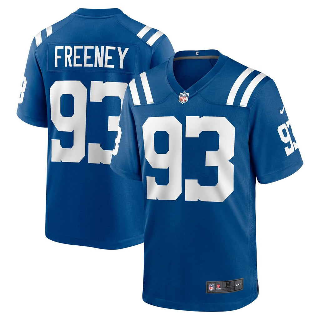 Indianapolis Colts Dwight Freeney Royal Team Retired Player Game Jersey product image 1, provided for visual reference and