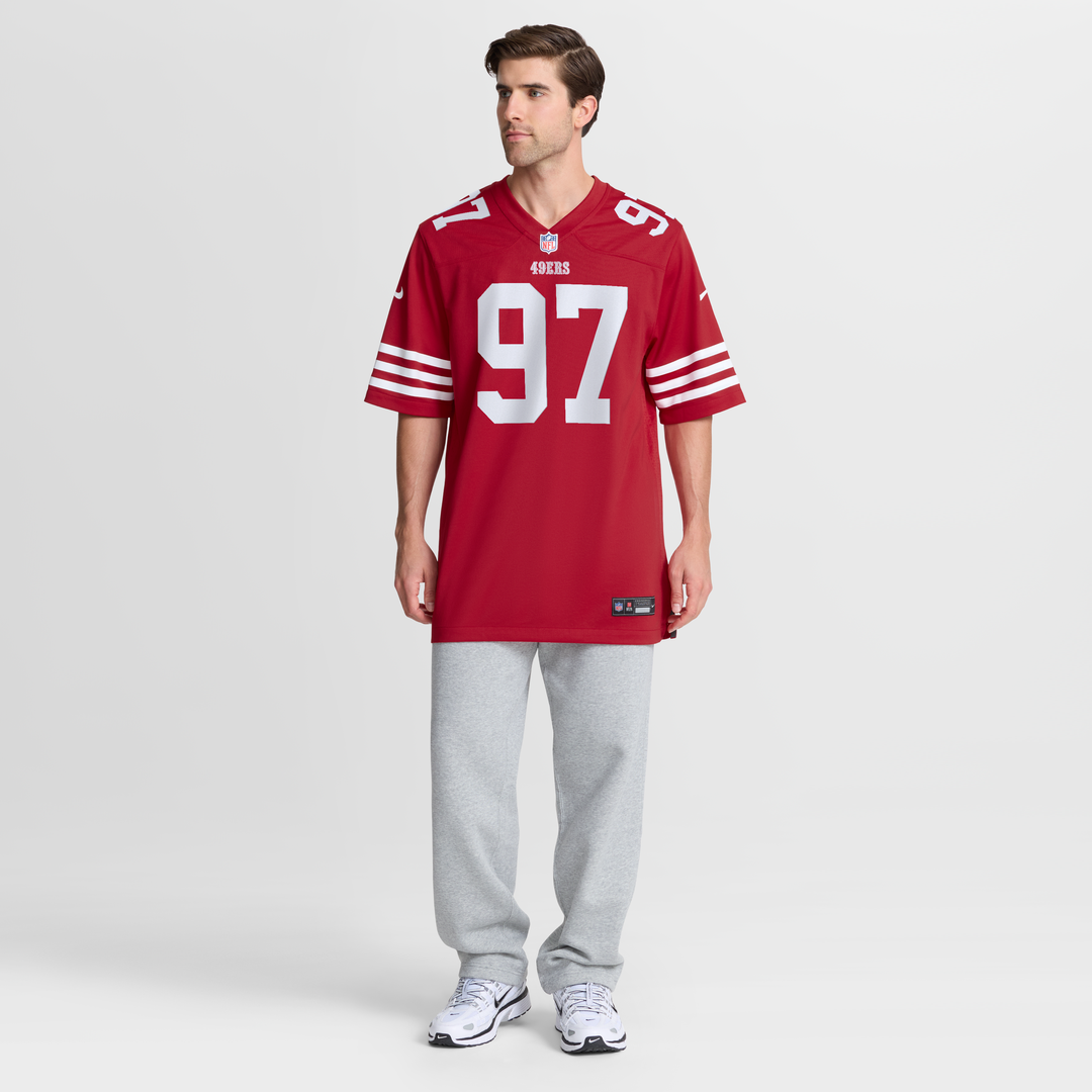 San Francisco 49ers Nick Bosa Scarlet Player Game Jersey product image 15, provided for visual reference and product detail