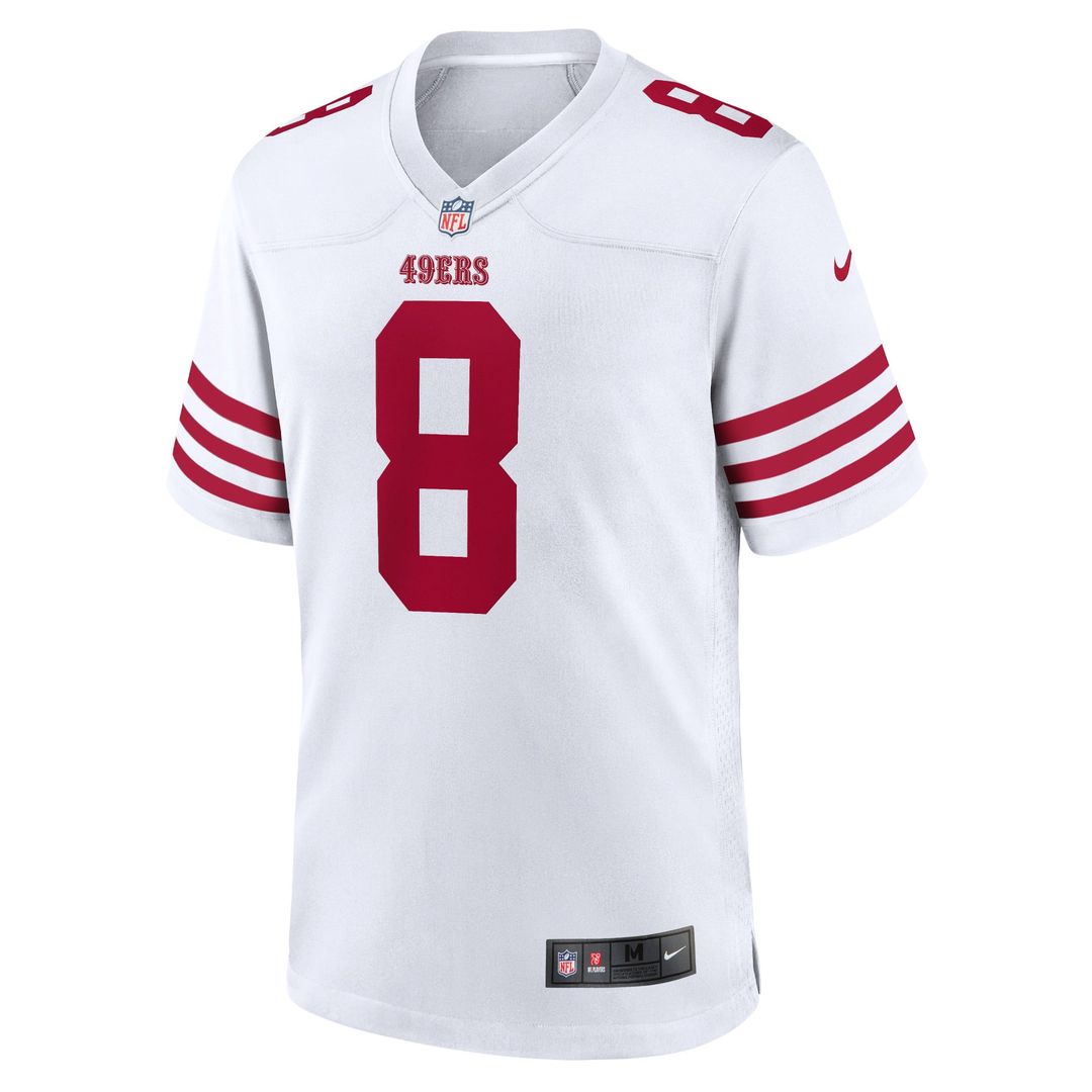 San Francisco 49ers Steve Young White Retired Player Game Jersey product image 2, provided for visual reference and product