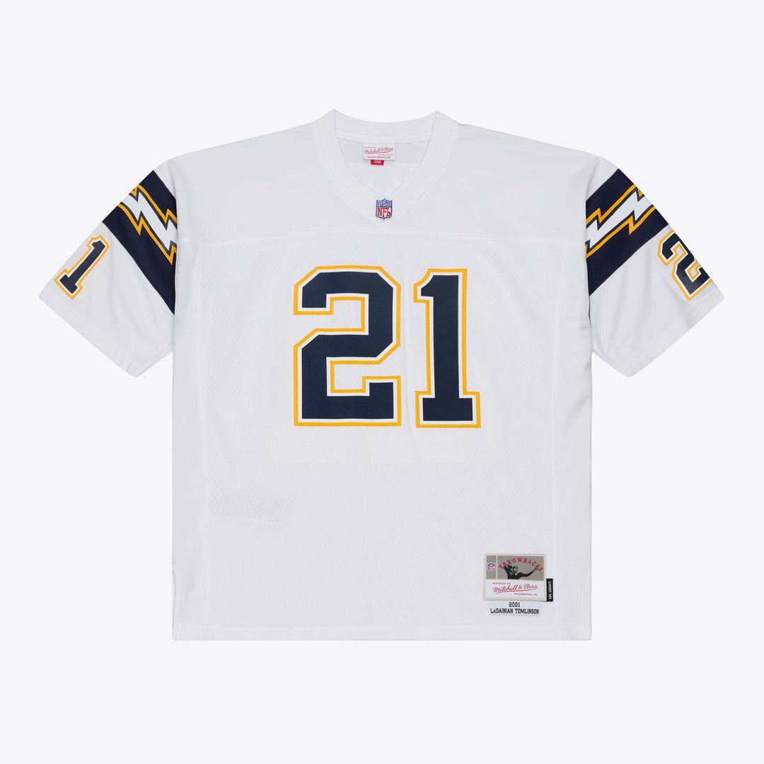 San Diego Chargers LaDainian Tomlinson White 2001 Legacy Replica Player Jersey product image 1, provided for visual