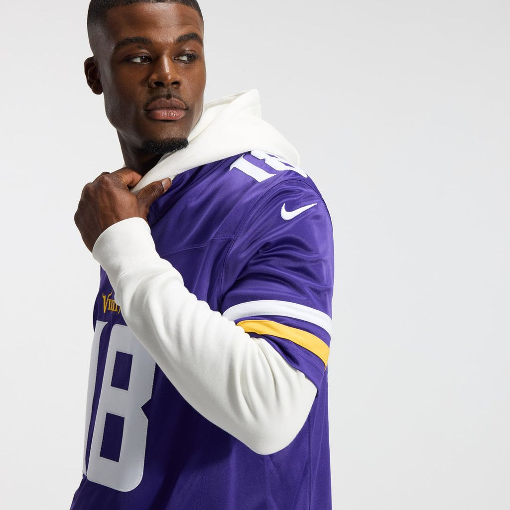 Minnesota Vikings Justin Jefferson White Alternate Vapor F.U.S.E. Stitched Limited Jersey product image 14, provided for