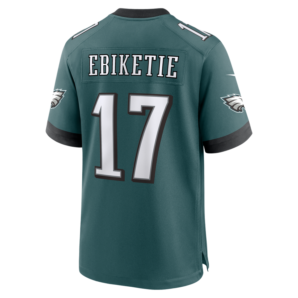 Philadelphia Eagles Arnold Ebiketie Midnight Green Team Game Jersey product image 3, provided for visual reference and