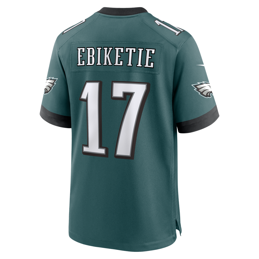 Philadelphia Eagles Arnold Ebiketie Midnight Green Team Game Jersey product image 3, provided for visual reference and