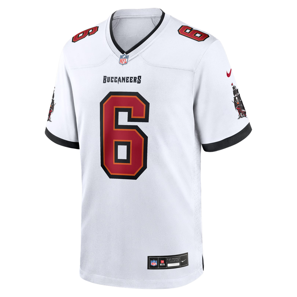 Tampa Bay Buccaneers Baker Mayfield White Away Game Jersey product image 6, provided for visual reference and product detail