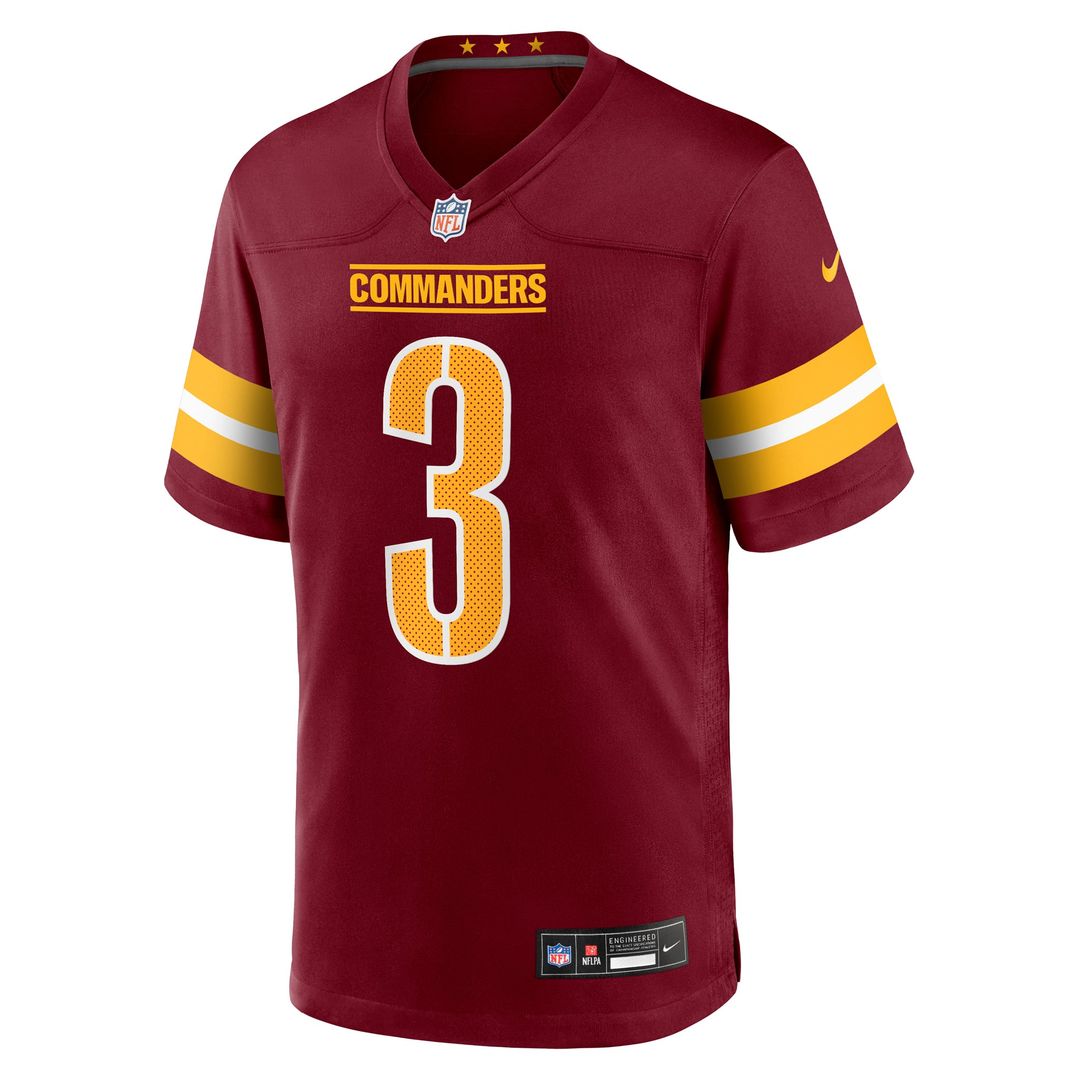 Washington Commanders Will Harris Burgundy Team Game Jersey product image 2, provided for visual reference and product