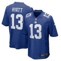 New York Giants Jalin Hyatt Royal Team Game Jersey product image 1, provided for visual reference and product detail review