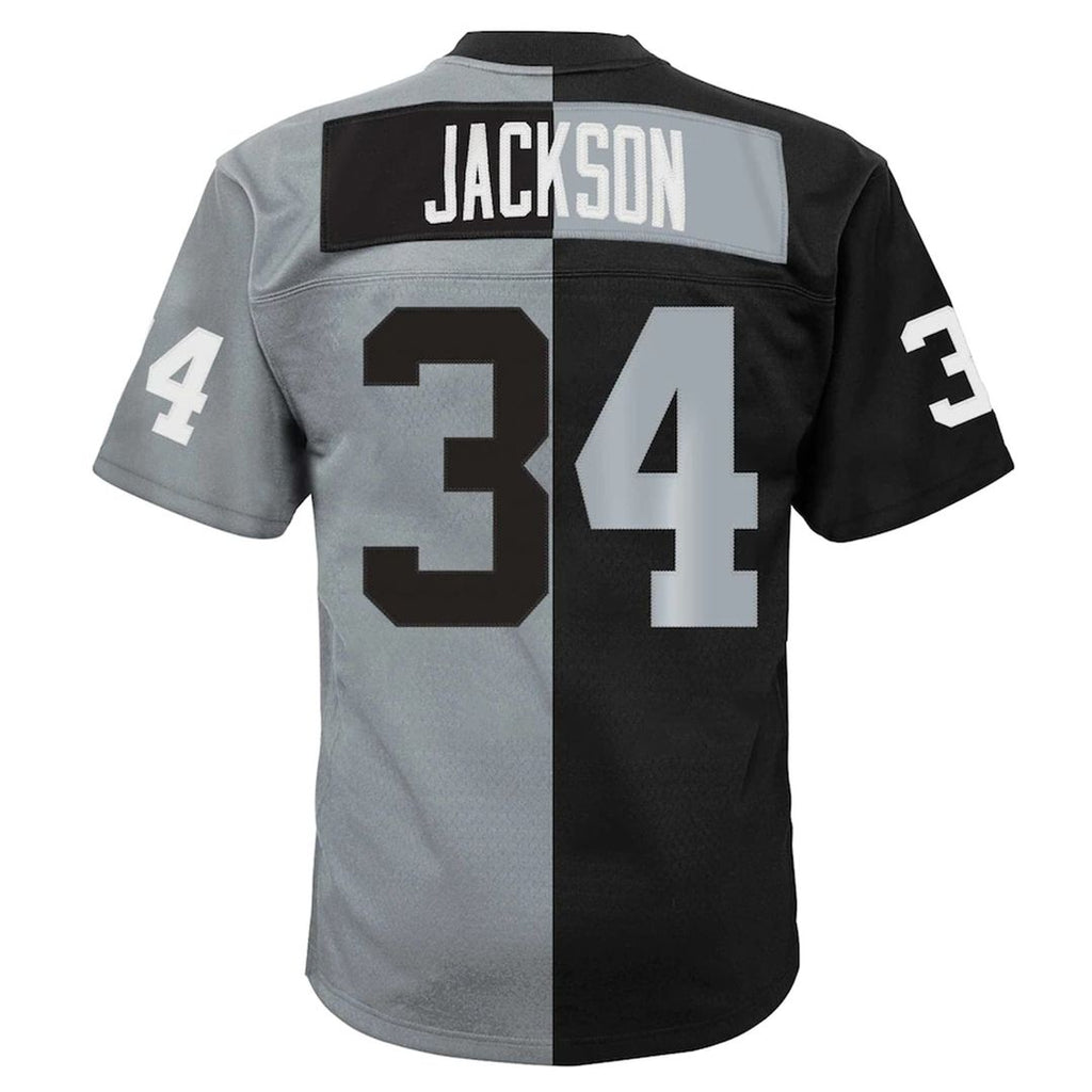 Las Vegas Raiders Bo Jackson Black/Silver Big & Tall Split Legacy Retired Player Replica Jersey product image 4, provided